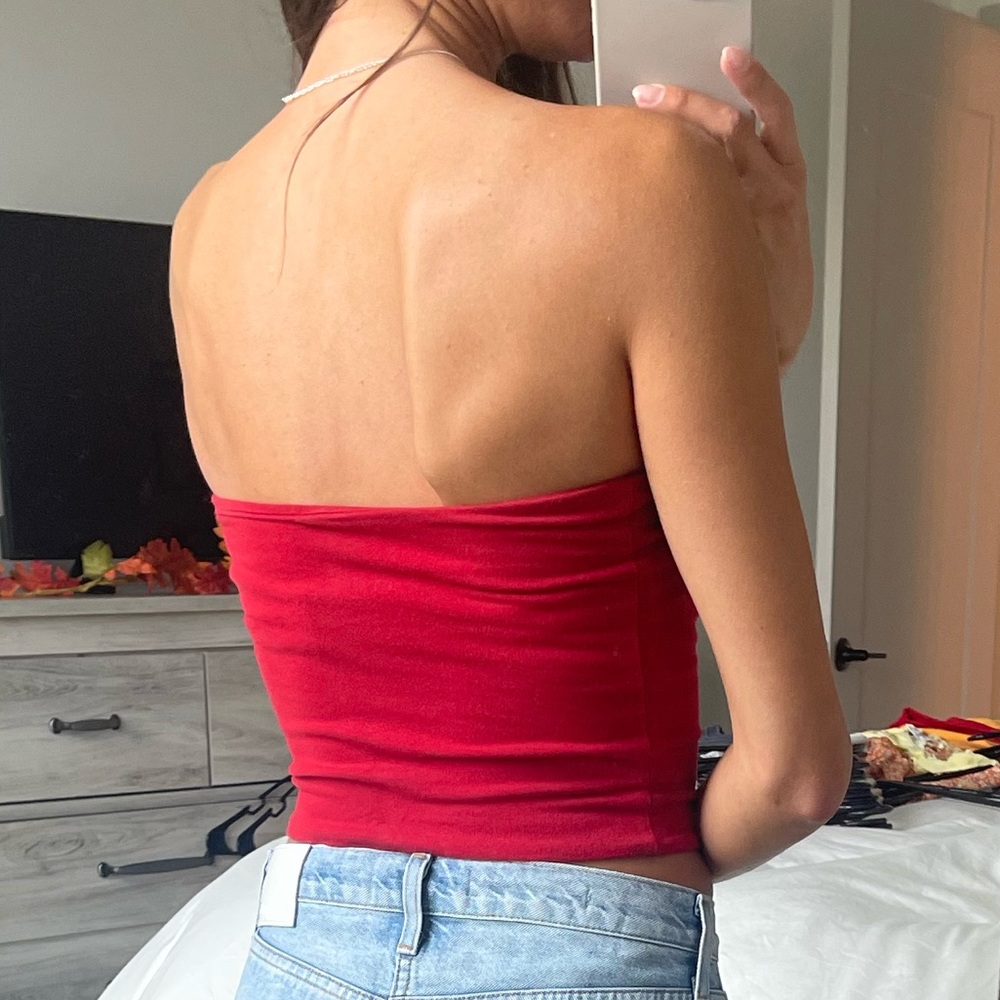 Brandy Melville Red Tube Top - Picture 2 of 5